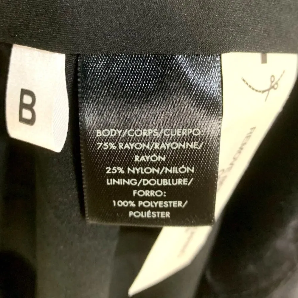 Ann Taylor Petite Velvet V-neck Flutter Short Sleeve A Line Dress Black Size 12P - Image 11