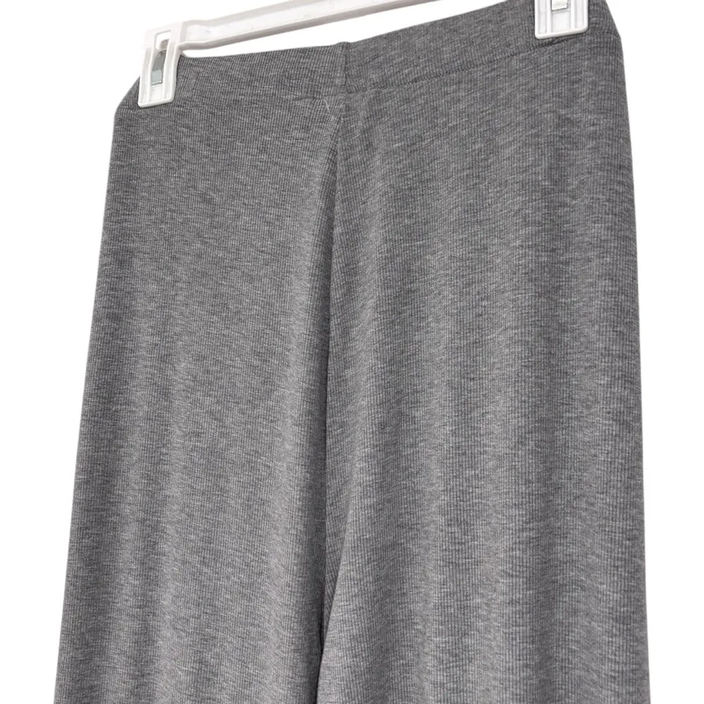 SKIMS Ribbed Knit Stretchy Gray Womens High Rise Straight Leg Pants NWT Size 2XL - Image 5