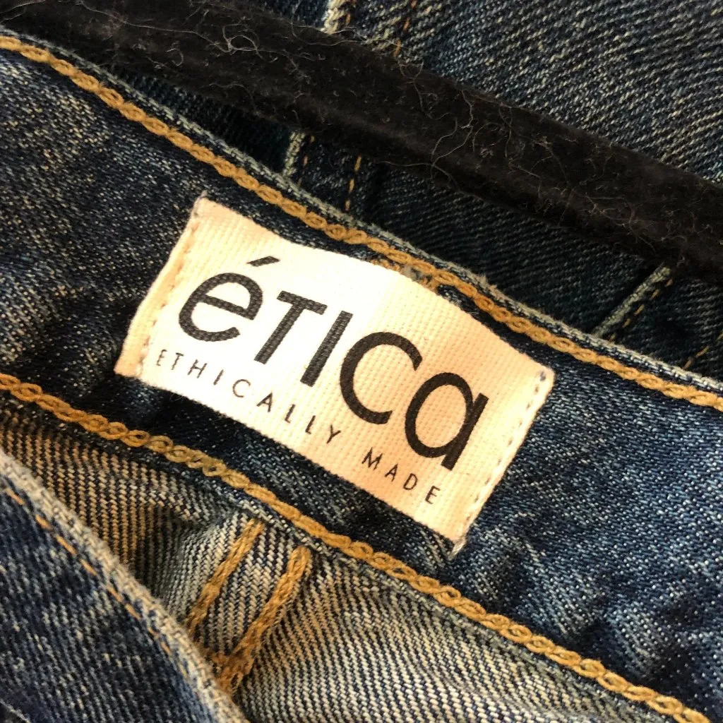 Etica Womens Marley Ultra High Rise Baggy Jeans Button Fly Terranea Wash 32 Blue - Image 5