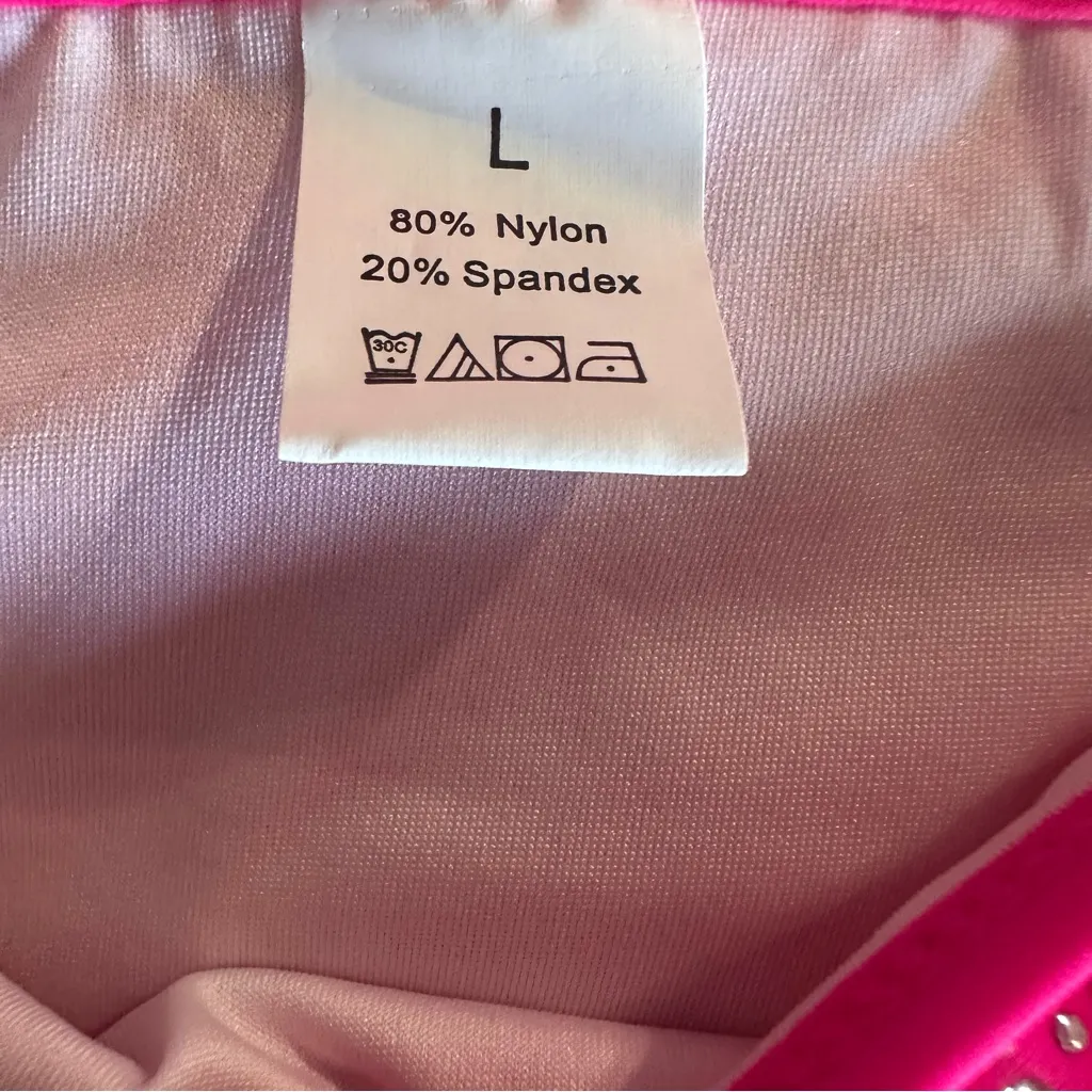 Glamorous Pink Sequin Bikini Set Size L - Image 4