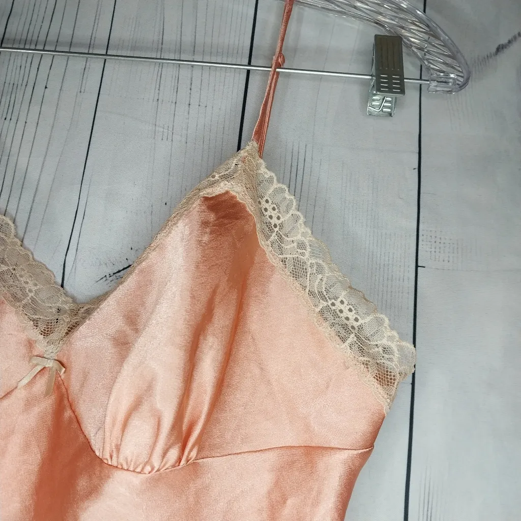 Victoria Secret Angels Lace Trim Apricot Cami - Image 2