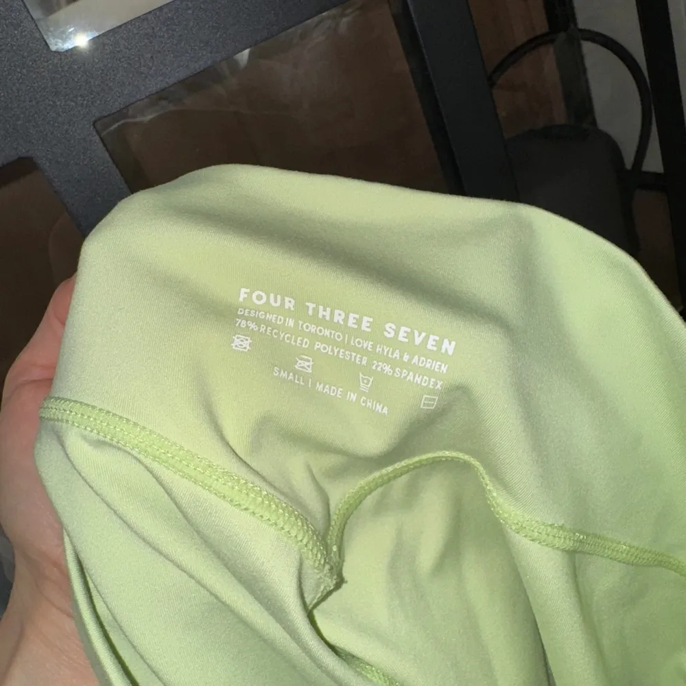 437 V Criss cross biker shorts iced matcha mint high rise alix earle workout - Image 6