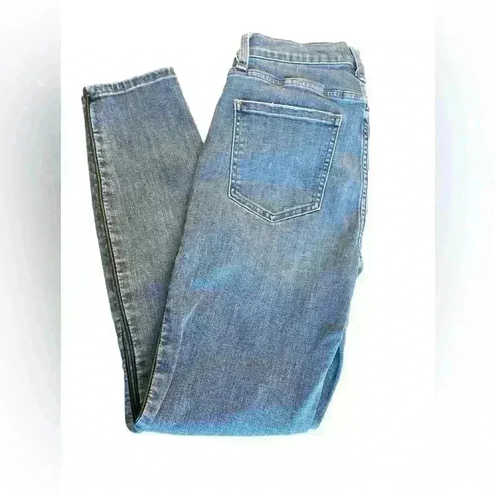 Pistola Dark Wash High Rise Skinny Jeans Faux Leather Trim Lining Size 28 - Image 11