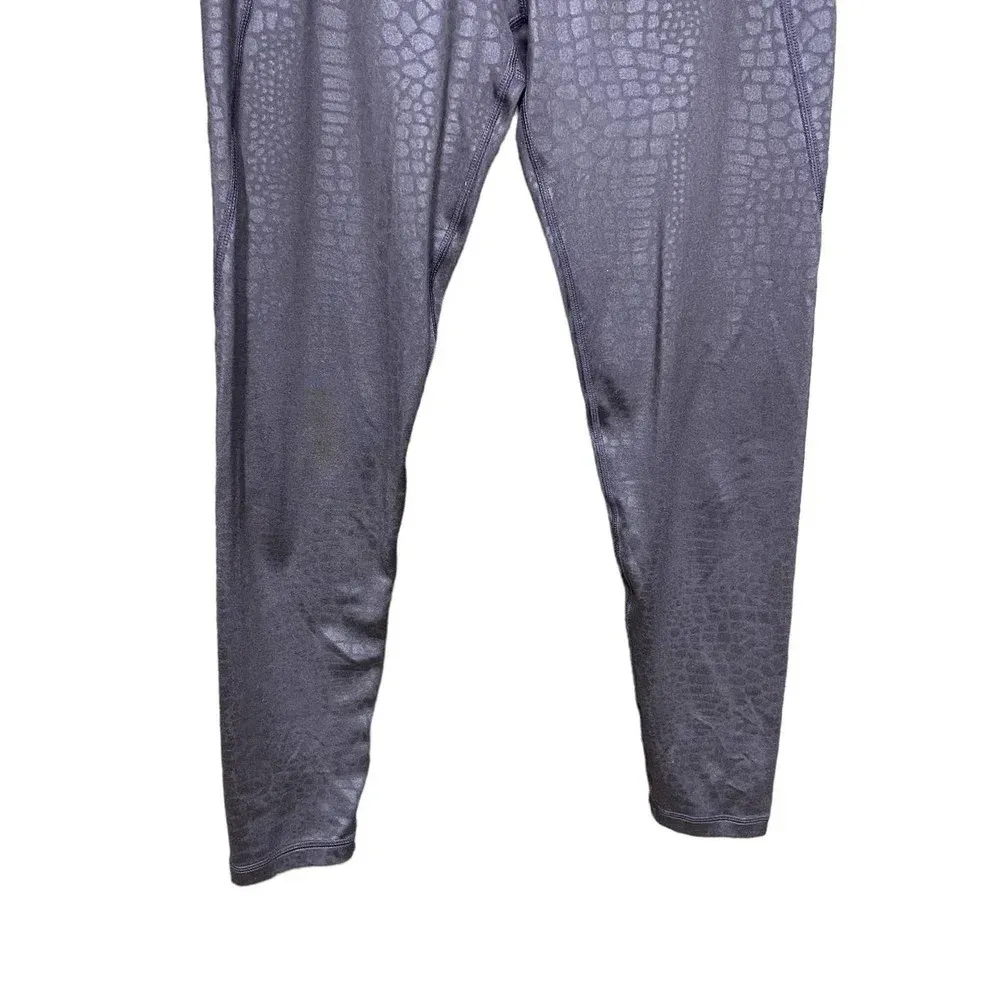 Sweaty Betty All Day Embossed Crocodile‎ 7/8 Leggings Maroon Red Size XS - Image 3