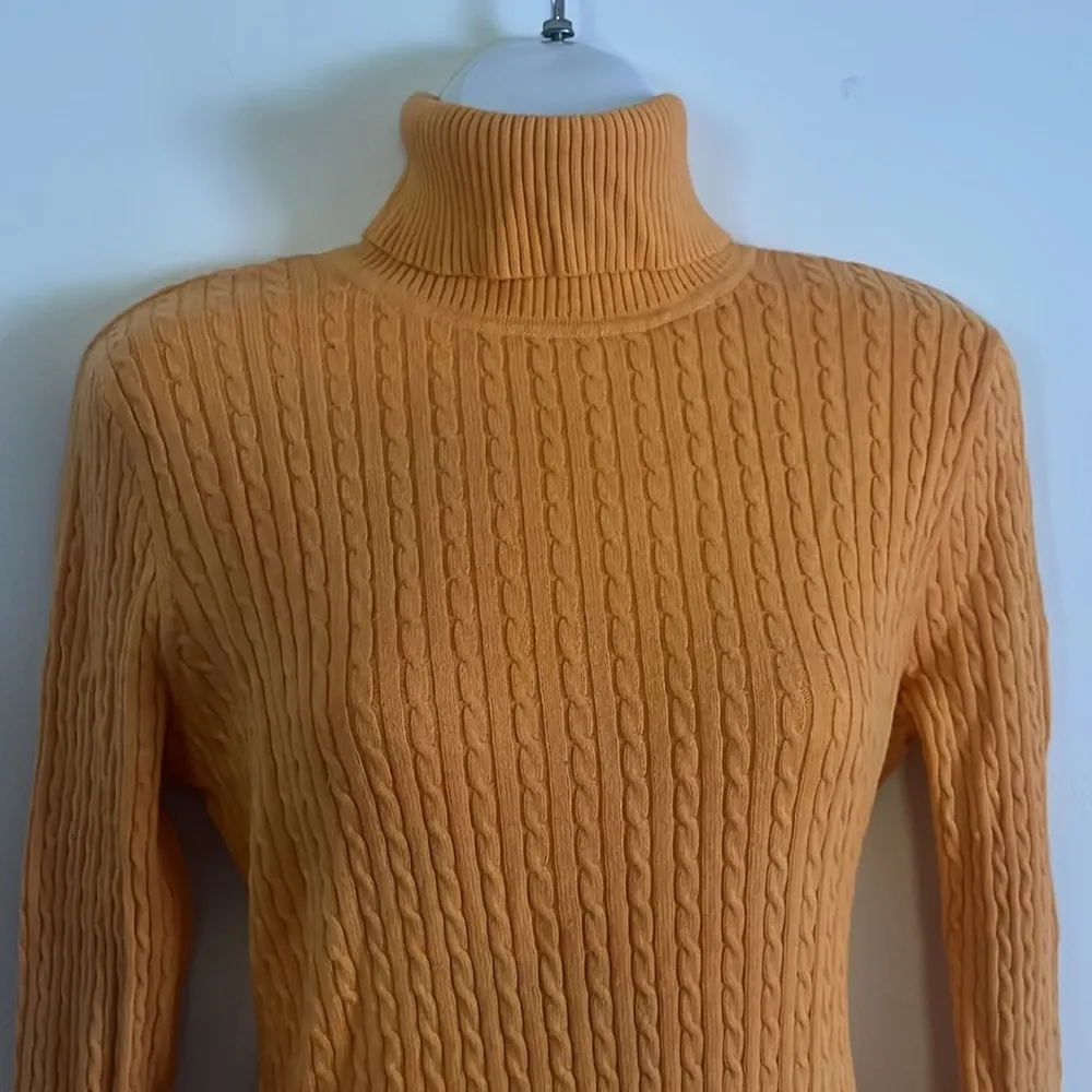 Jeanne Pierre cable knit turtleneck sweater - Image 3