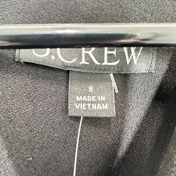 J. Crew‎ Black Scoopneck Button Front Vest Drapey Crepe Old Money NWT Preppy - Image 5