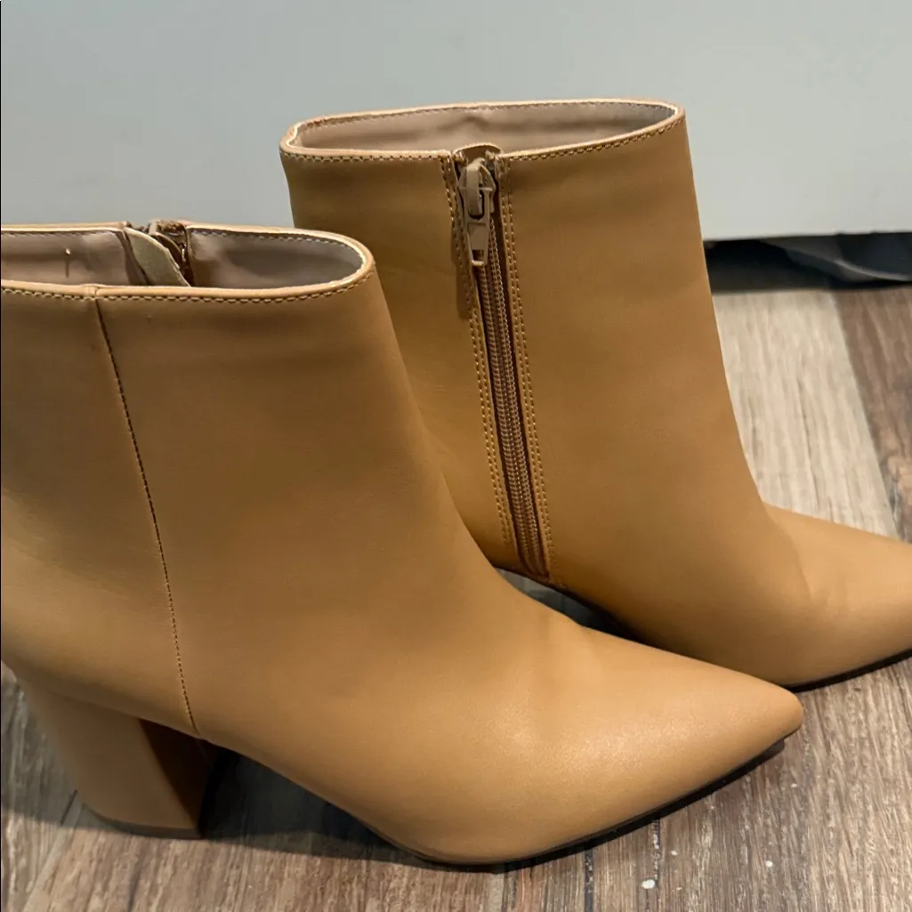 Elegant Tan Ankle Boots for Women Size 7.5 - Image 6