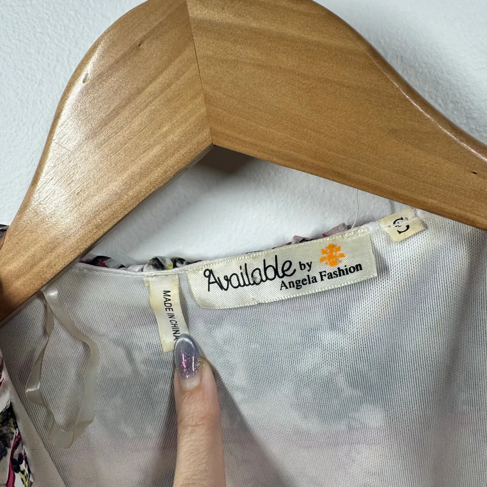 Available by Angela Fashion Dress Women S Pink Floral Cottage Ruffle True Wrap - Image 5