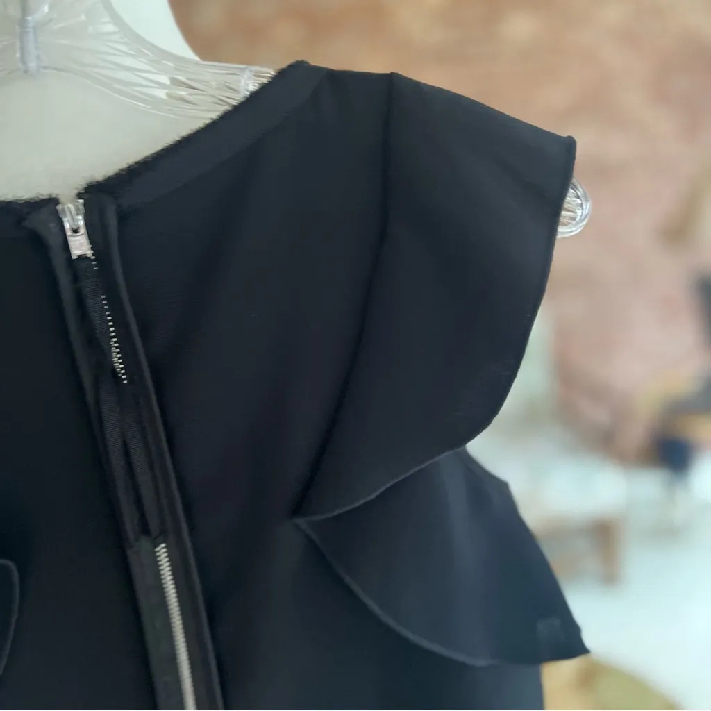 NWT Elizabeth and James Dillon Dress Black Flutter Sleeve Sheath Mini 2 Cocktail - Image 11