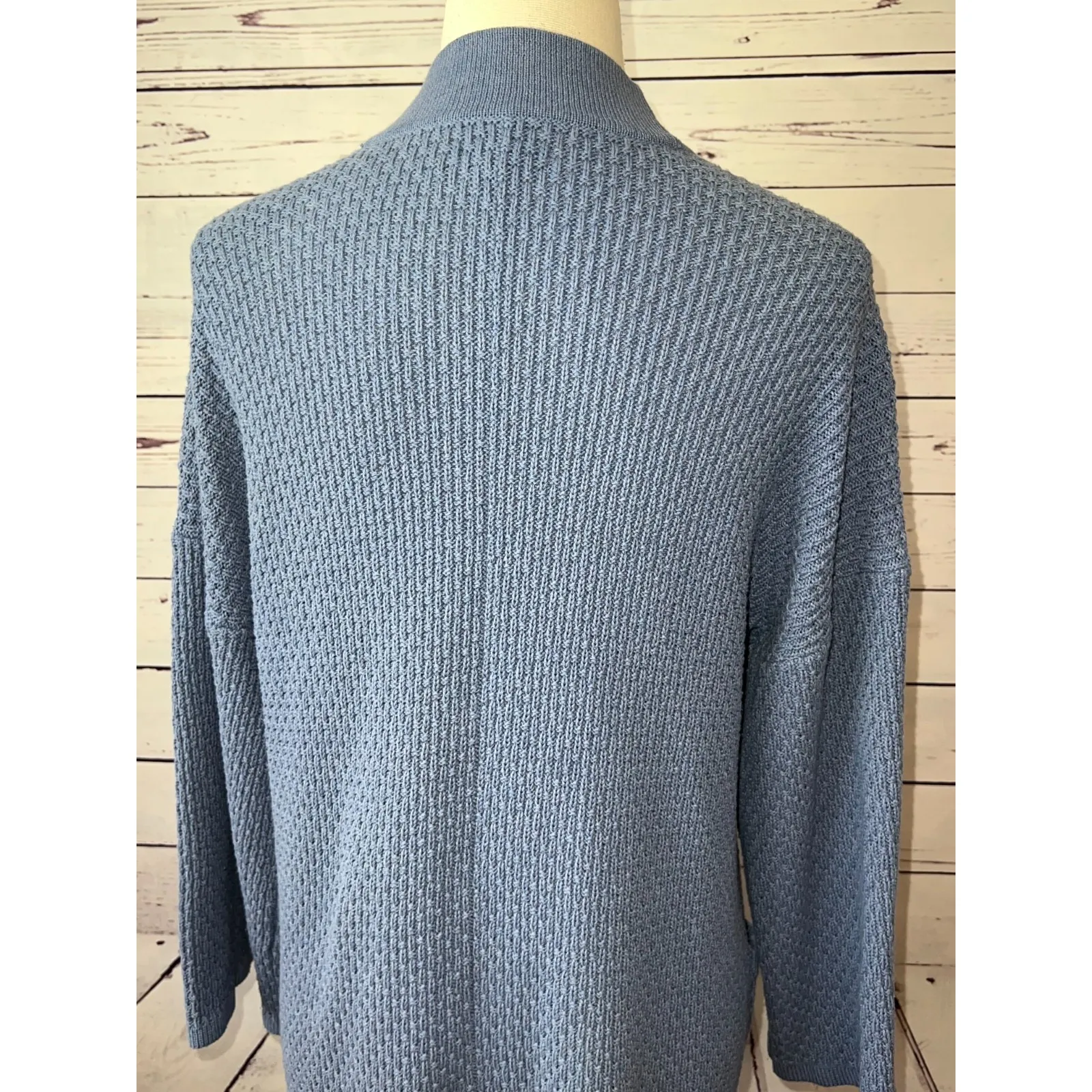 Horny Toad Co Cardigan Sweater size Small Cambridge Open front lagenlook Blue Blue - Image 13