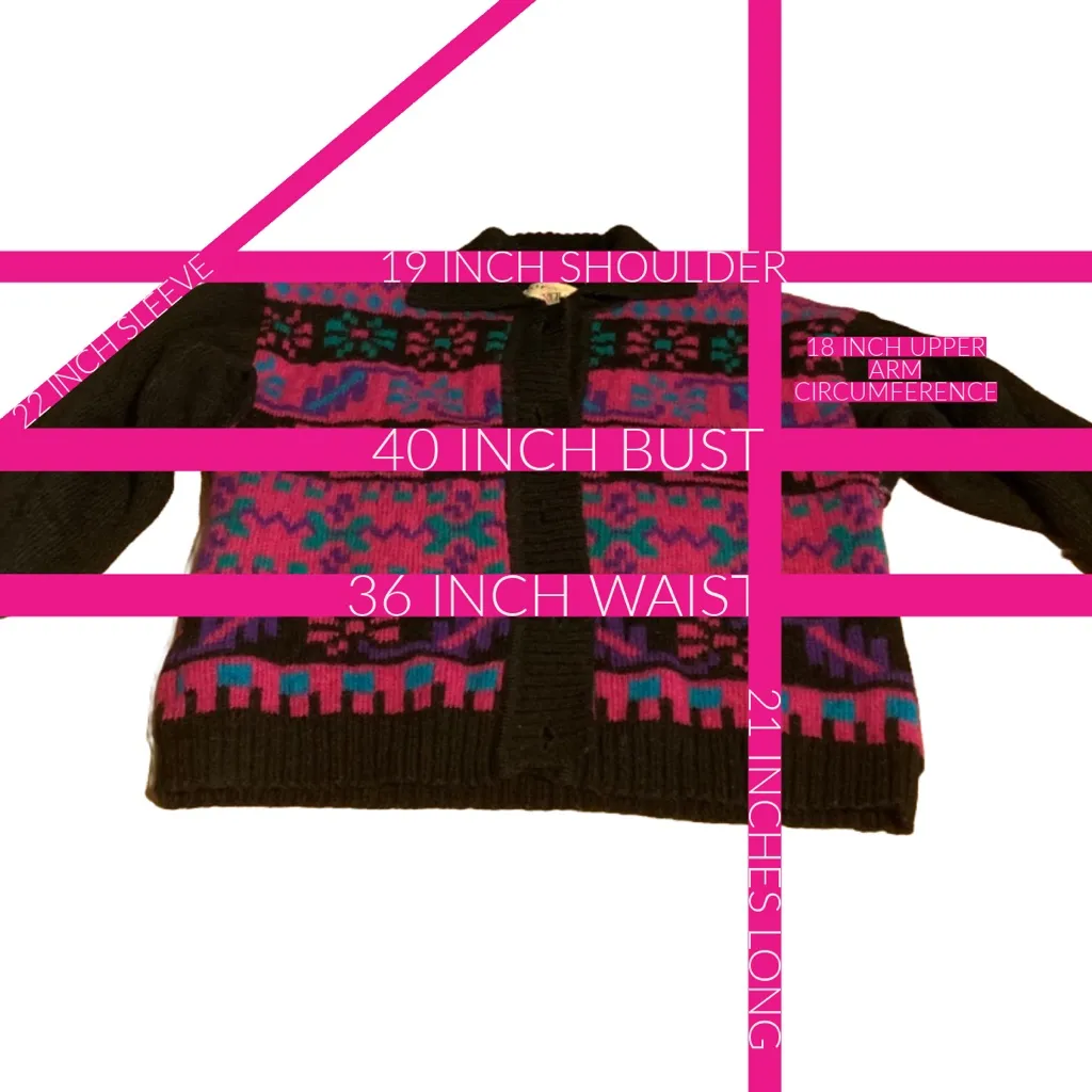 VINTAGE AMERICAN SPORTSWEAR X CHANGE BUTTON FRONT WOOL CARDIGAN SWEATER (L) Multiple Size L - Image 11