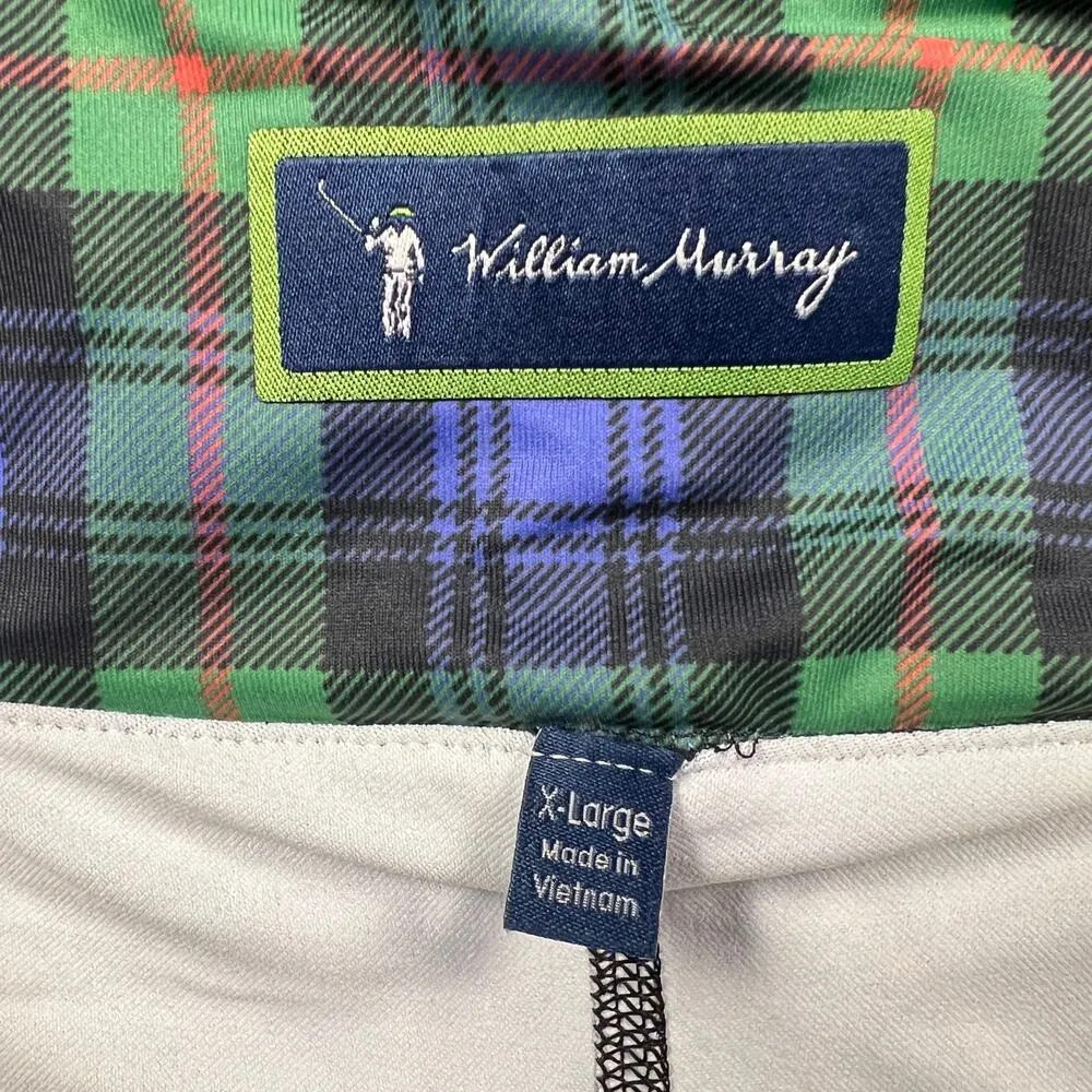 William Murray Spinner Golf Skort Tartan Plaid Shorts Navy Blue Size XL - Image 5