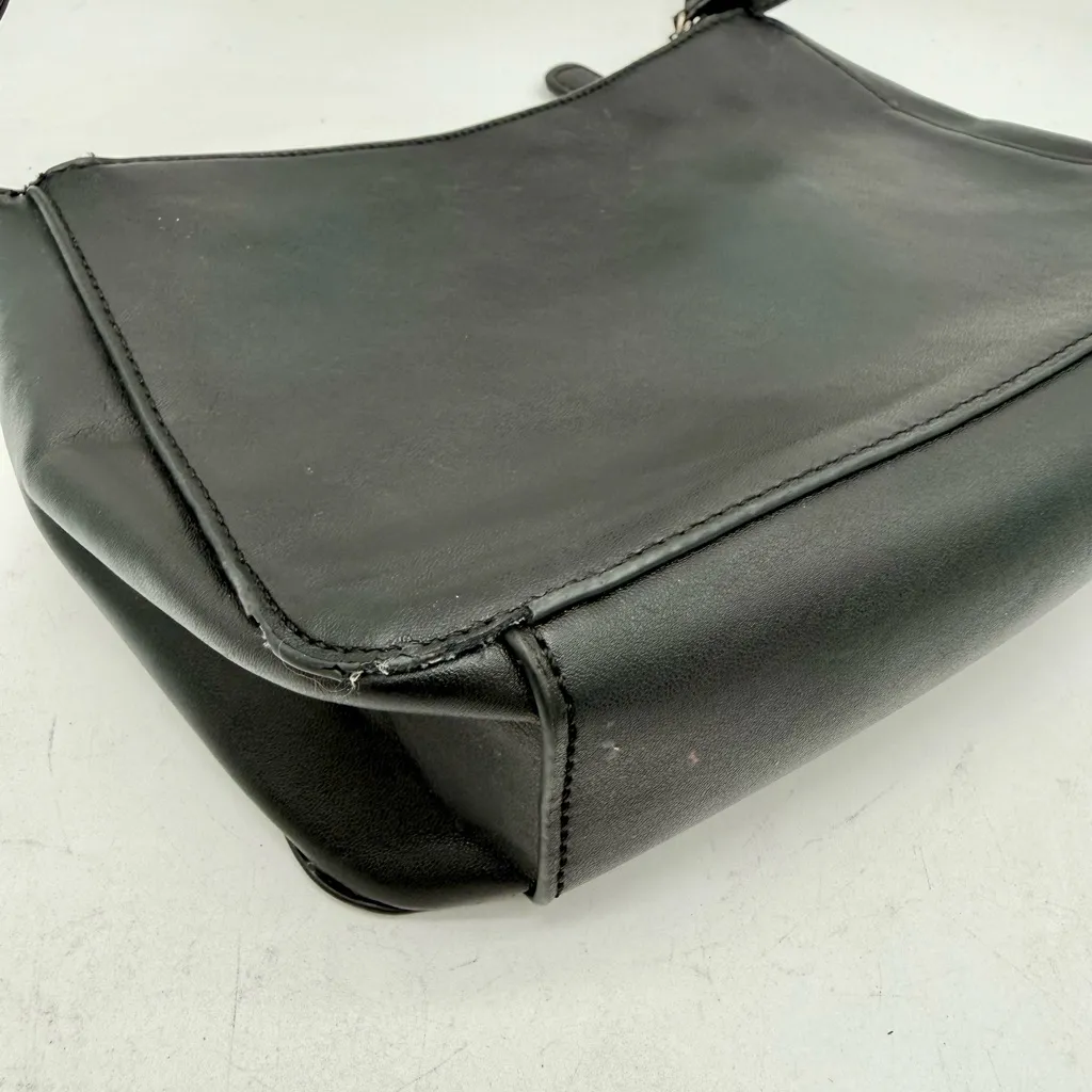 Vintage Guess Black Shoulder Bag Y2K Baguette Purse Silver Logo Mini Handbag - Image 6