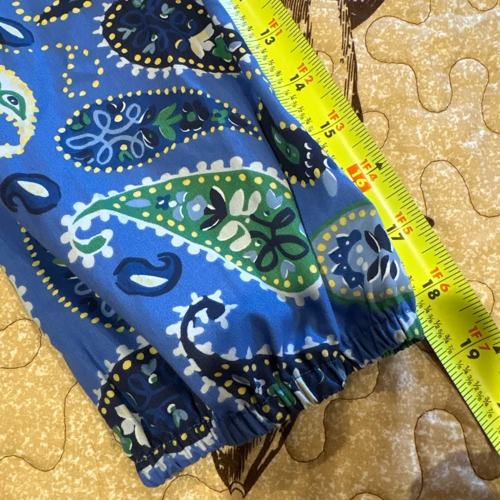 Croft & Barrow Blue Paisley Women's Dress size S - Image 13