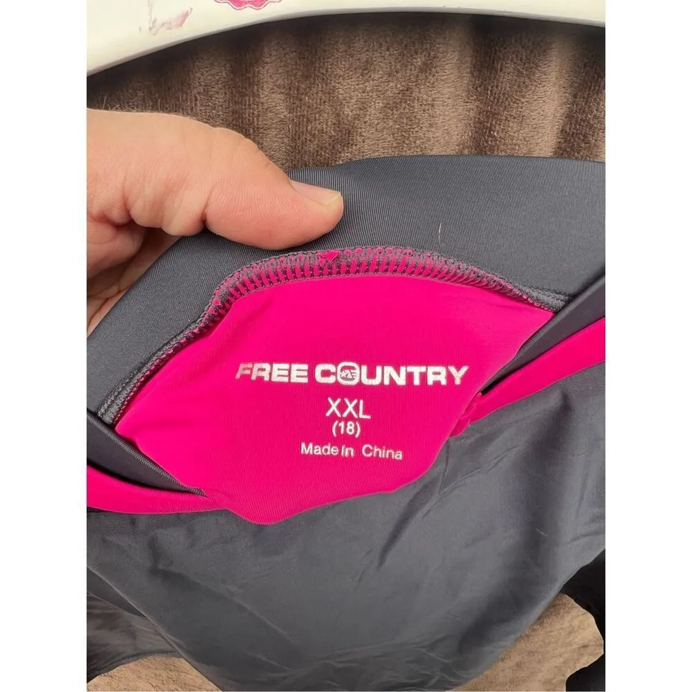 Free Country Grey And Pink Swim Skirt Woman’s Size XXL - Image 6