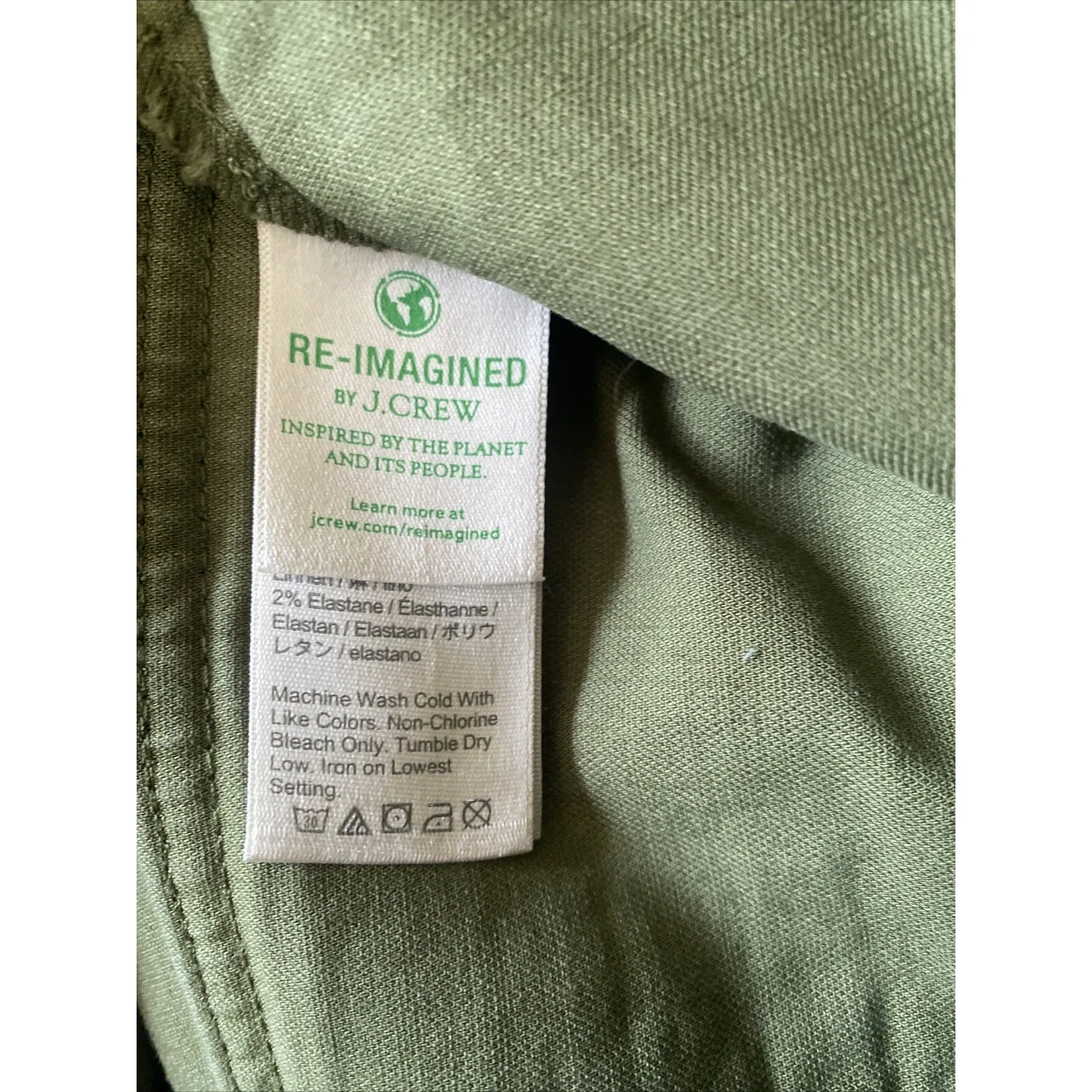 J‎ Crew Women's 0 Green A Line Cargo Skirt Academia Derby School Girl - Image 6