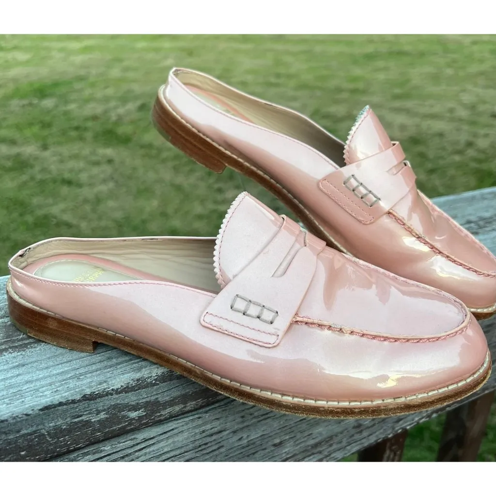 Johnston & Murphy Womens Pink Patent Leather Slip On Shoes Mules Size 8.5 - Image 2