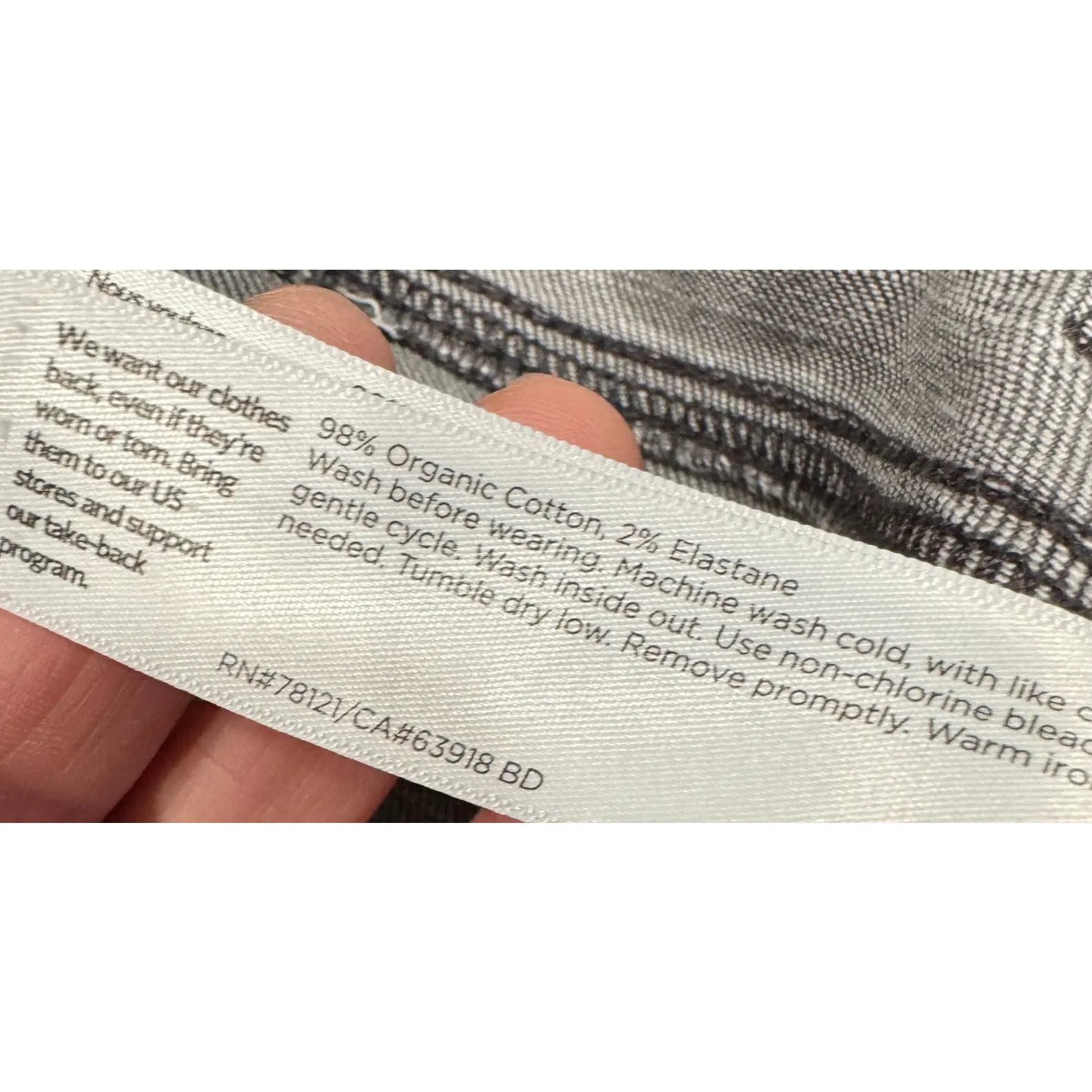 EILEEN FISHER Relaxed Fit Straight Leg Gray Denim Jeans Org Cotton Size 10 - Image 4