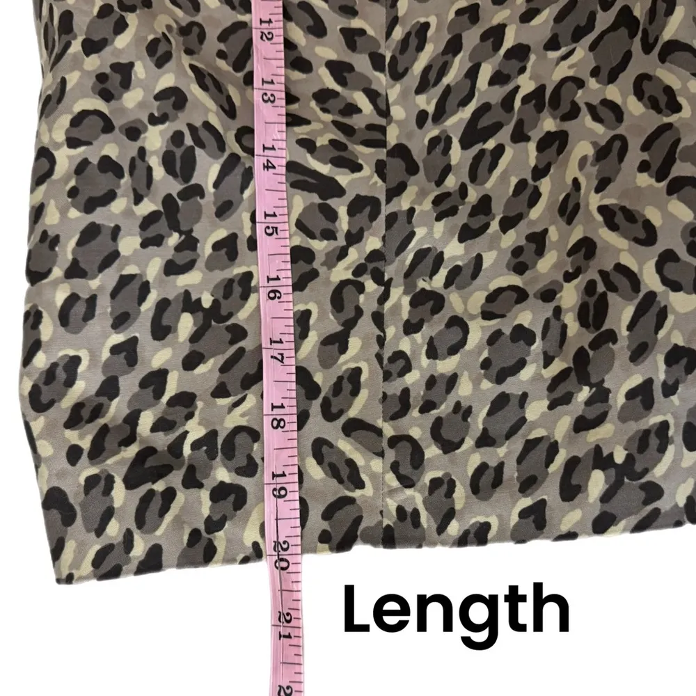 Ann Taylor LOFT Skirt Womens Sz 6 Petite Preppy Animal Print City Chic Pencil - Image 9