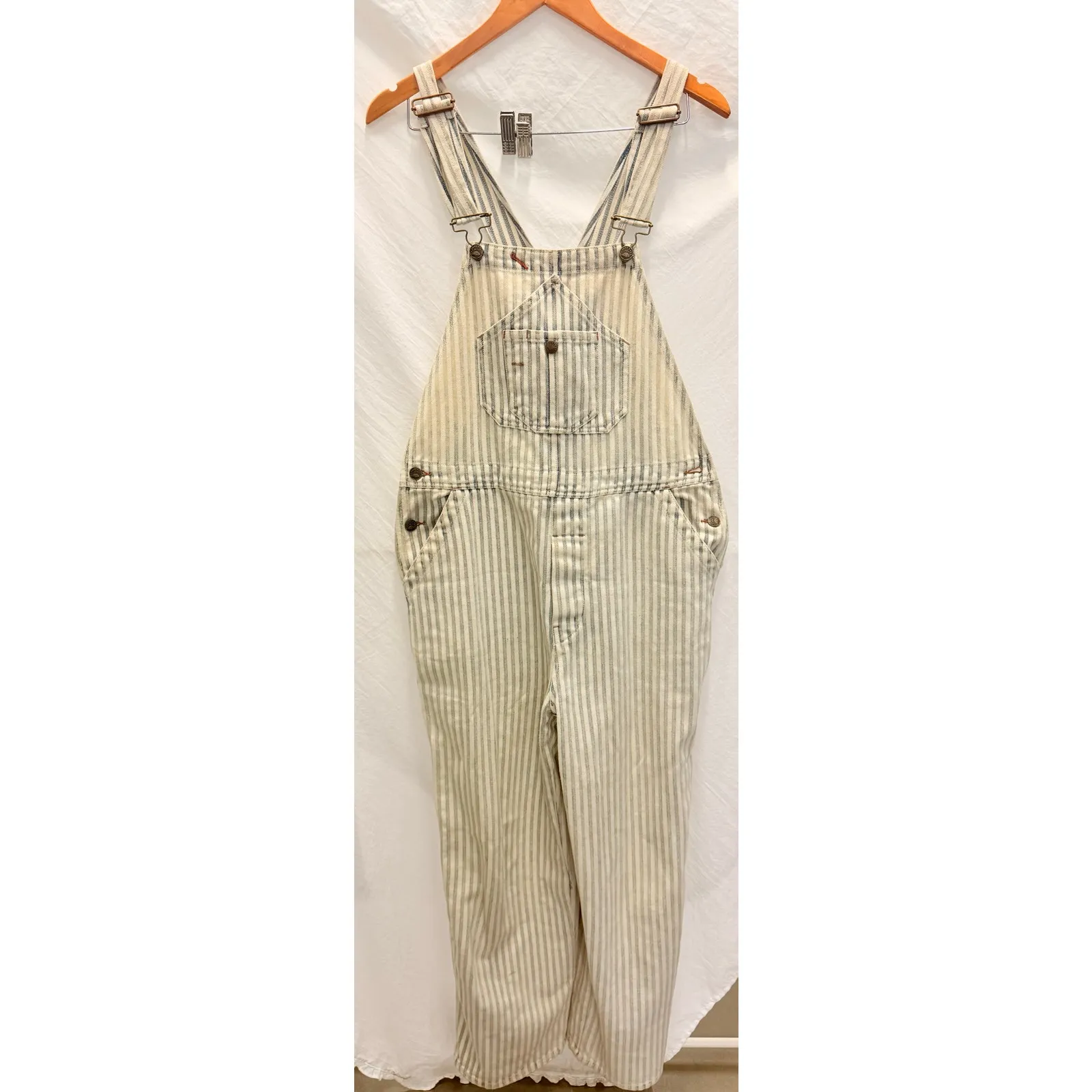 Faherty Topsail Straight Leg Overall Railraod Stripe Medium Fall Gorpcore Hiking - Image 6