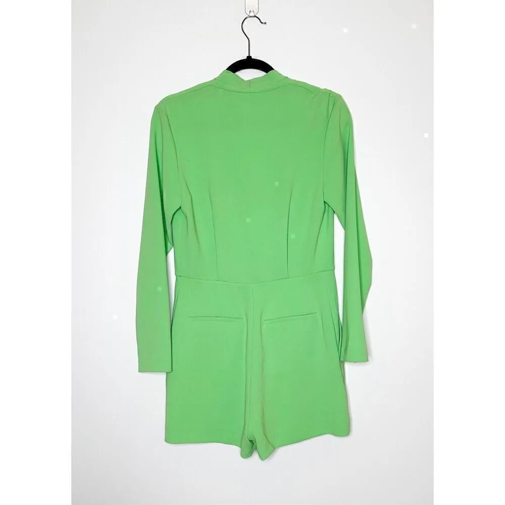 ALC Heston Blazer Romper Long Sleeve Women's No Belt Green Size 4 - Image 5