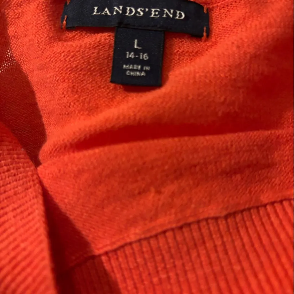 Talbots Linen cotton knit‎ short sleeve pullover top. Size large. - Image 7