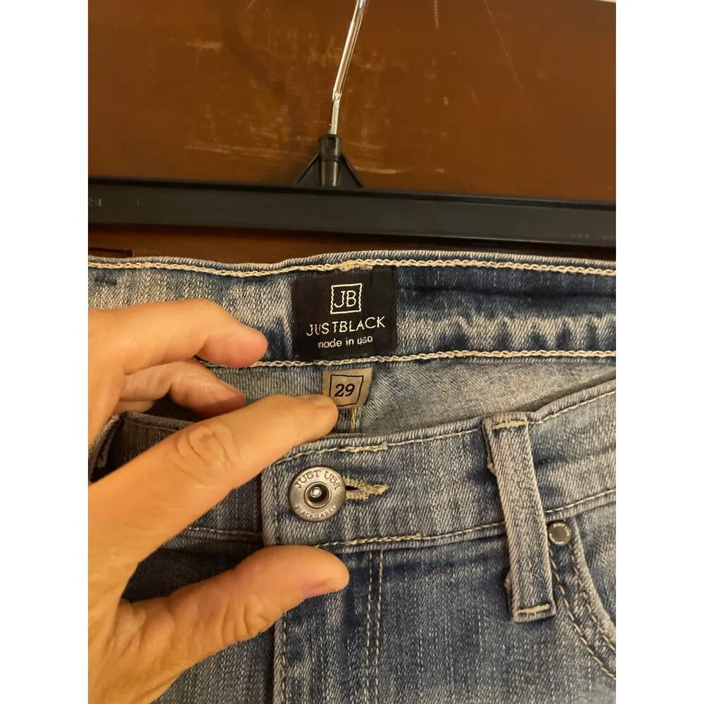 Just Black cropped skinny distressed, five pack jeans size 29 - Image 2