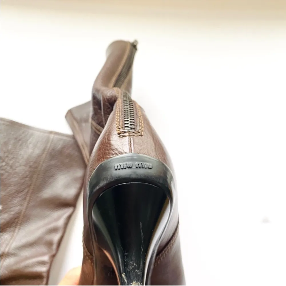 vintage leather ankle bootie heels Y2K - Image 5