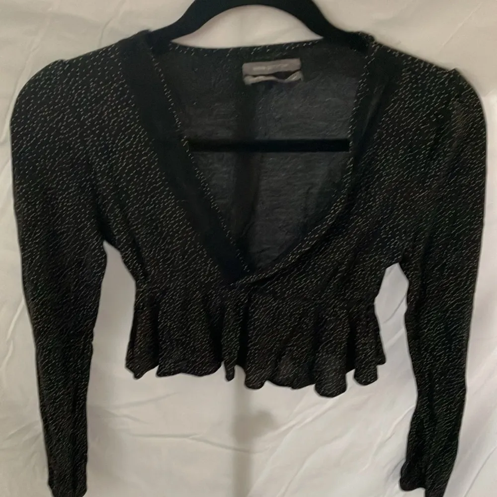 Urban Outfitters: Lot of 2- Black Asymmetrical long sleeve- Polka dot v-neck- XS - Image 4