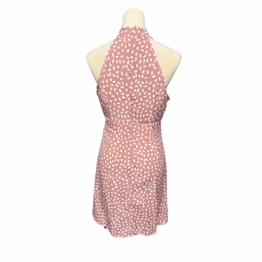SHEIN Blush and White Patterned Mini Dress - Image 3