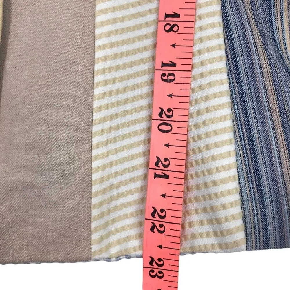 ST JOHN Sport Blazer Women S Patchwork Seersucker Cottage Retro Boho Elegant Y2K - Image 7