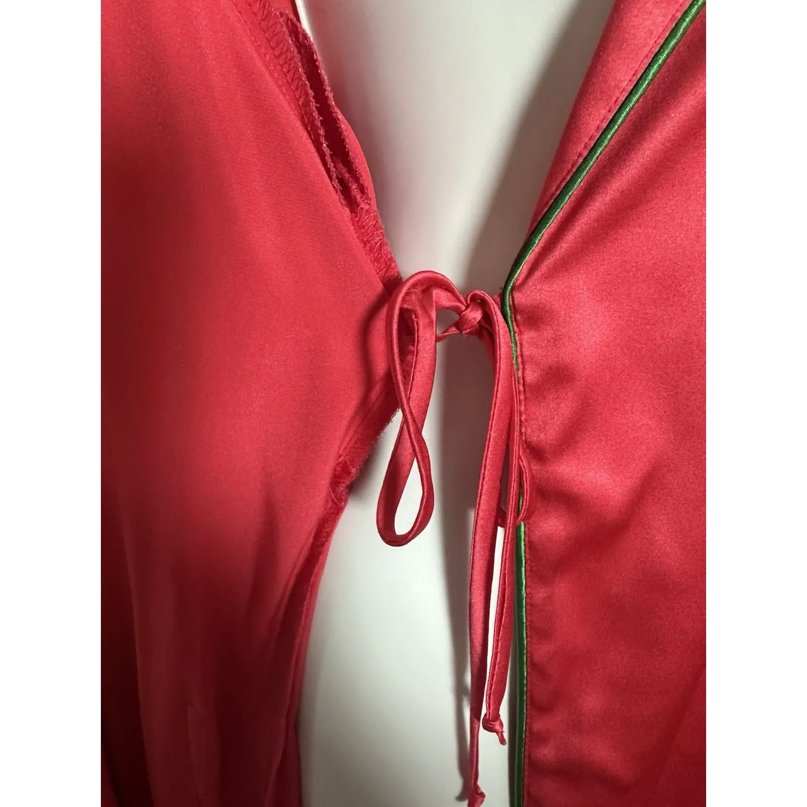 Victoria's Secret Gold Label Robe Magenta Purple Colorblock Satin 80s 90s Sz S - Image 8