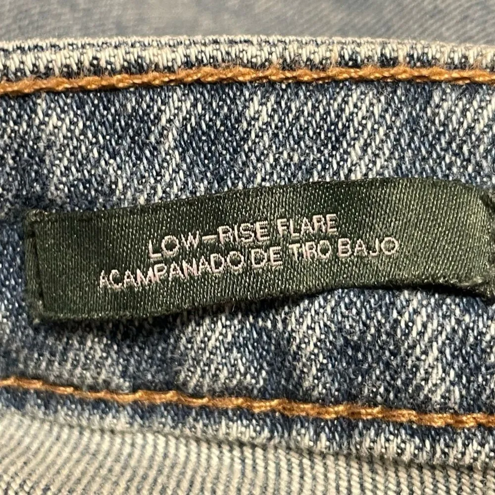 Wild Fable Low Rise Flare Light Wash Denim Blue Jeans Size 10 - Image 7