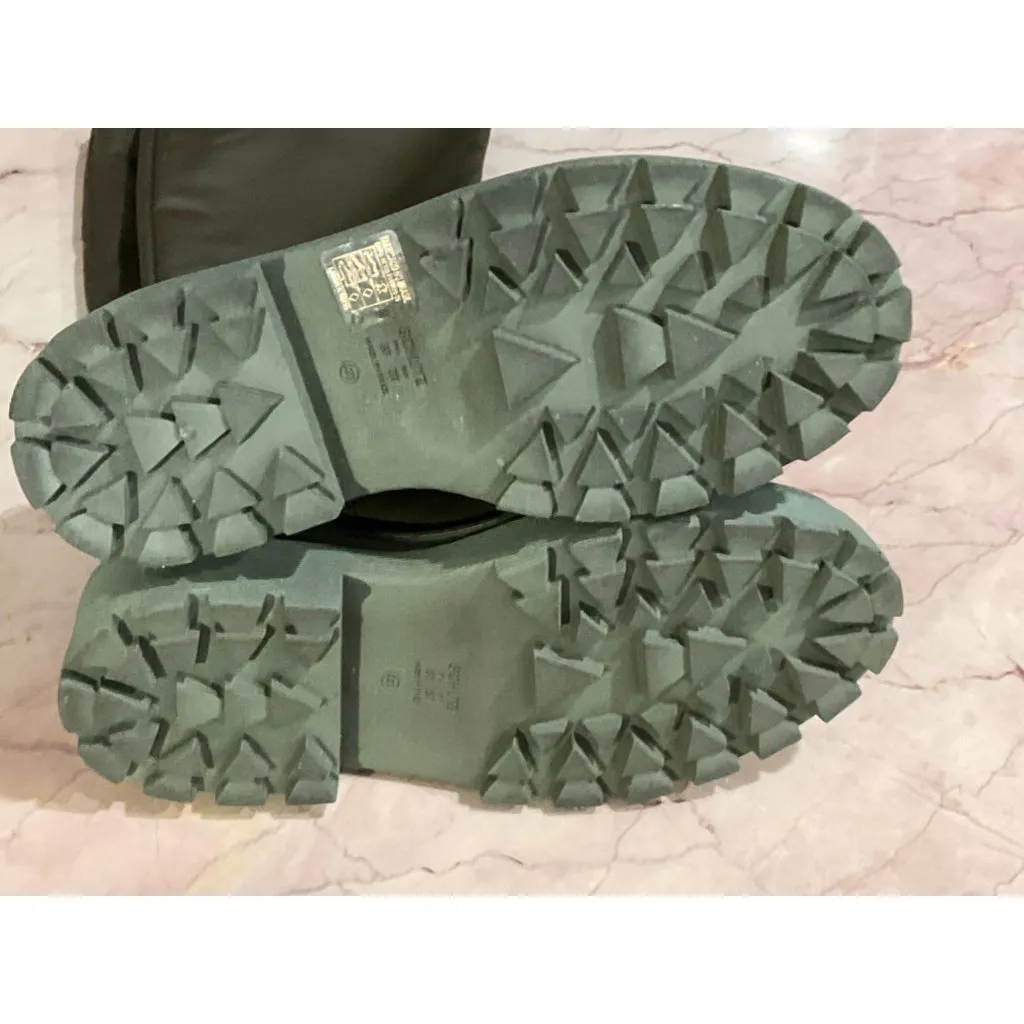 Schutz Womens Florence Boots in Military Green 7.5 New Knee High Wedge - Image 8