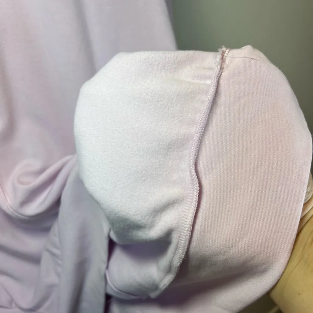 Fabletics Women's Rosaline Deep V-Neck Pullover Sweatshirt Pink Oversized Medium - Image 13