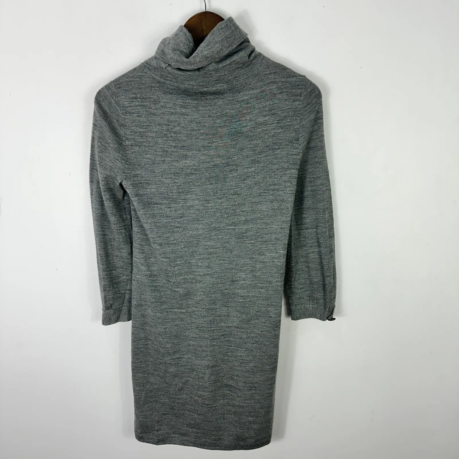 J Crew Wool Tunic XS Gray Cowl Neck Old Money Quiet Luxury Minimalist Chic - Image 7