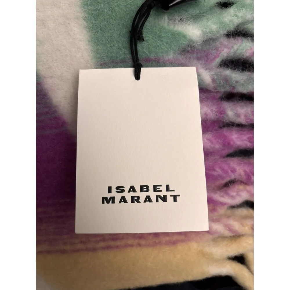 Isabel Marant Loliana alpaca scarf with logo New $385 - Image 3