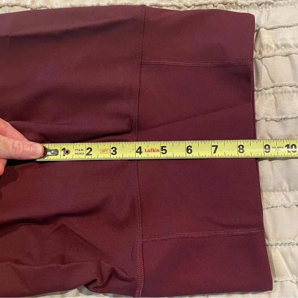 Lululemon Zoned In Tight Leggings 27" Full Length Cassis Maroon 4 W5BBNS Workout - Image 10