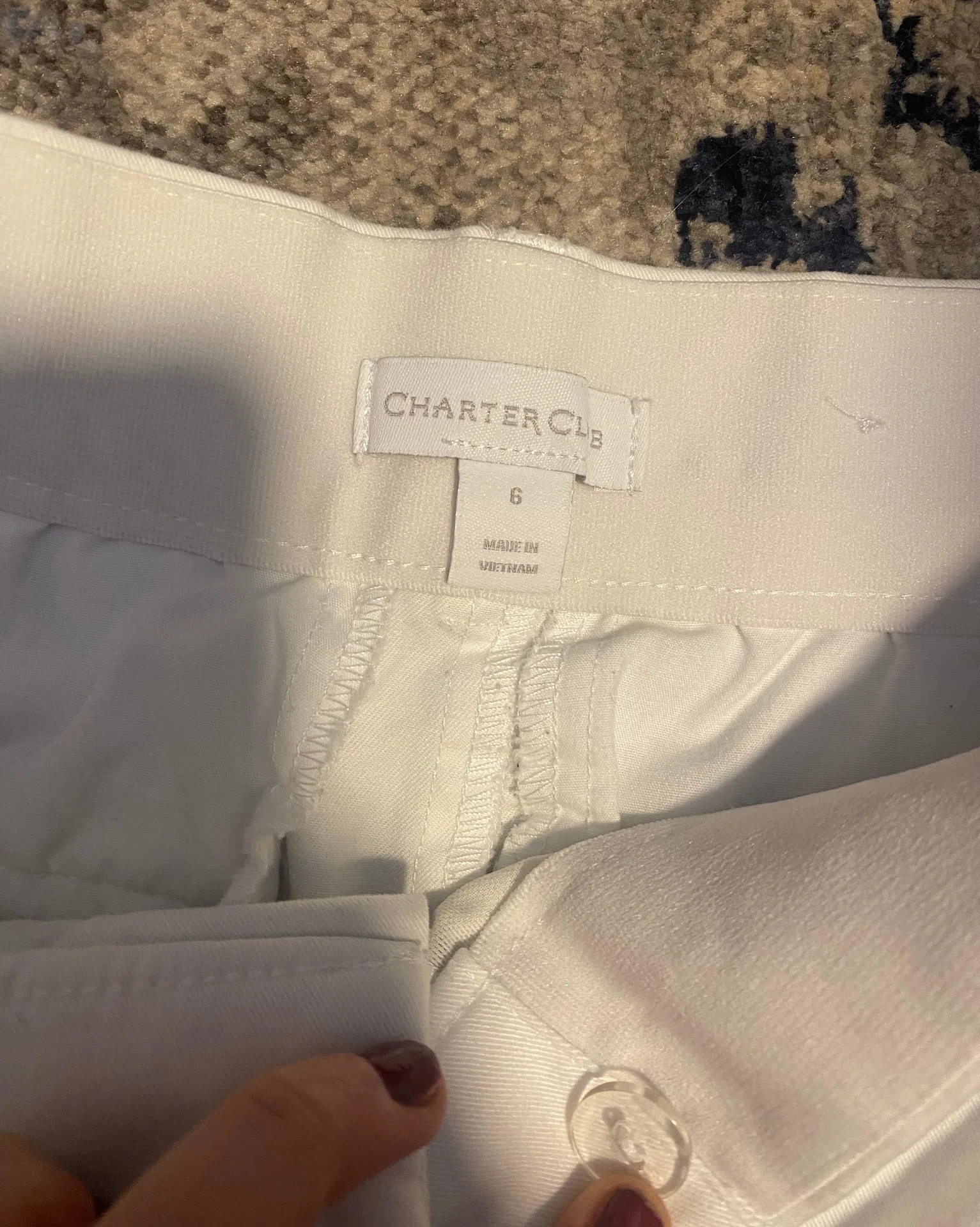 White Work Pant flare Size 6 - Image 2