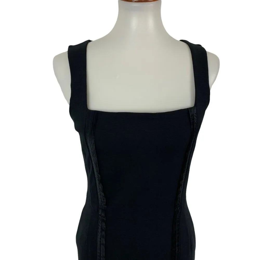 Banana Republic Dress 6 Black Sheath Career Zip Back Office Chic - Image 2