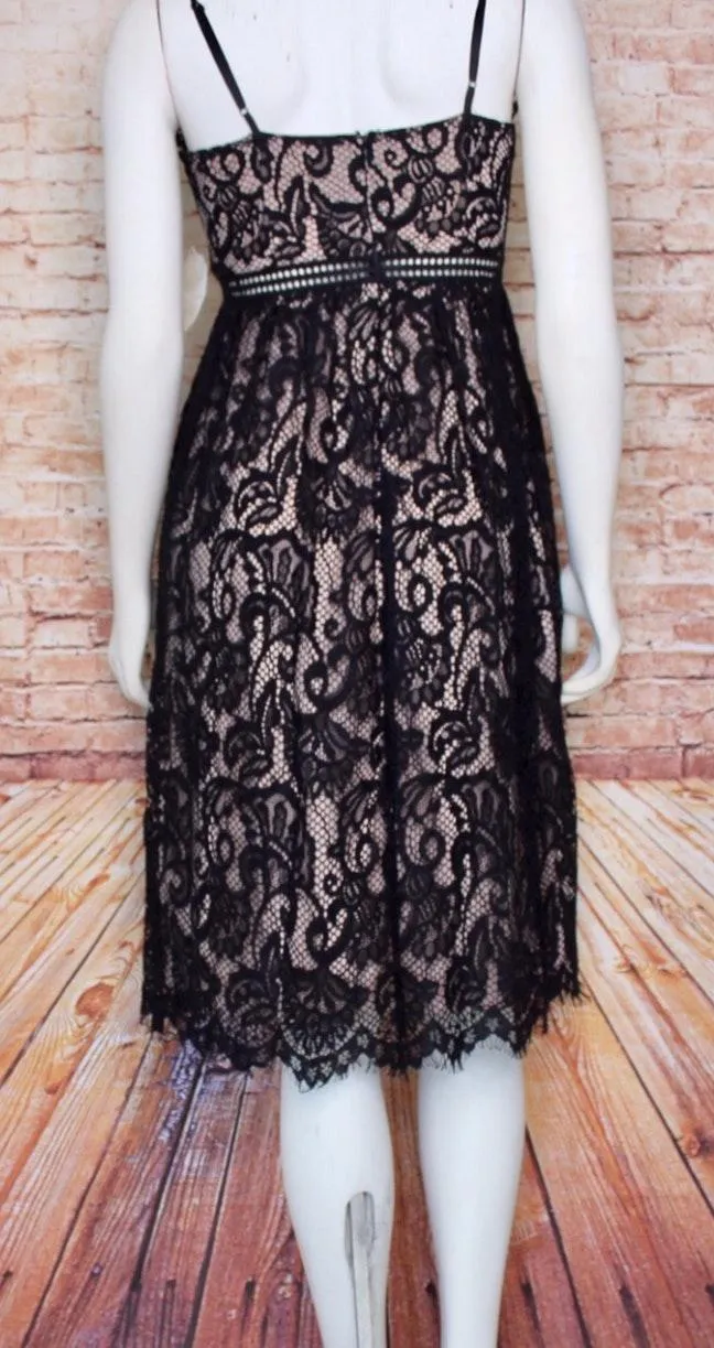 Altar’d State | Black Lace Overlay A-Line Midi Dress - Image 2