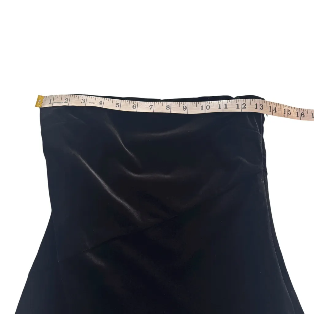 NWT Lulus X-Small Strapless Velvet Drop Waist Maxi Dress Sheer Holiday Party XS - Image 15