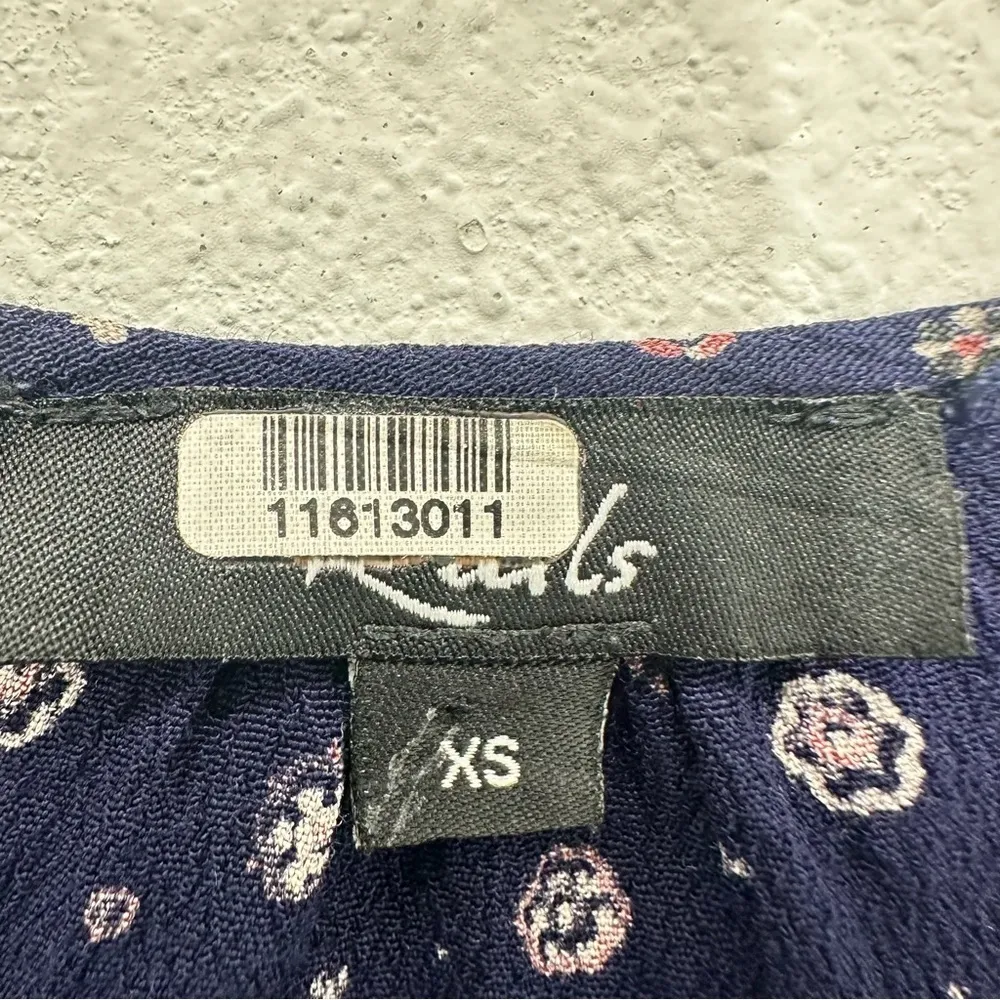 Rails XS Button Front Blouse Navy Blue‎ Celestial Casual Night Out - Image 2