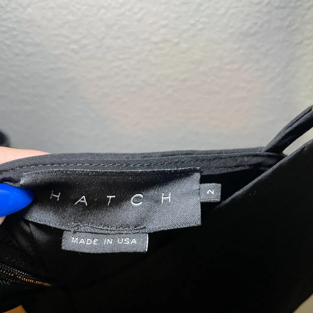 Hatch Spaghetti Strap Romper Jumpsuit Pants Size 2 M L Black Maternity Pockets - Image 9