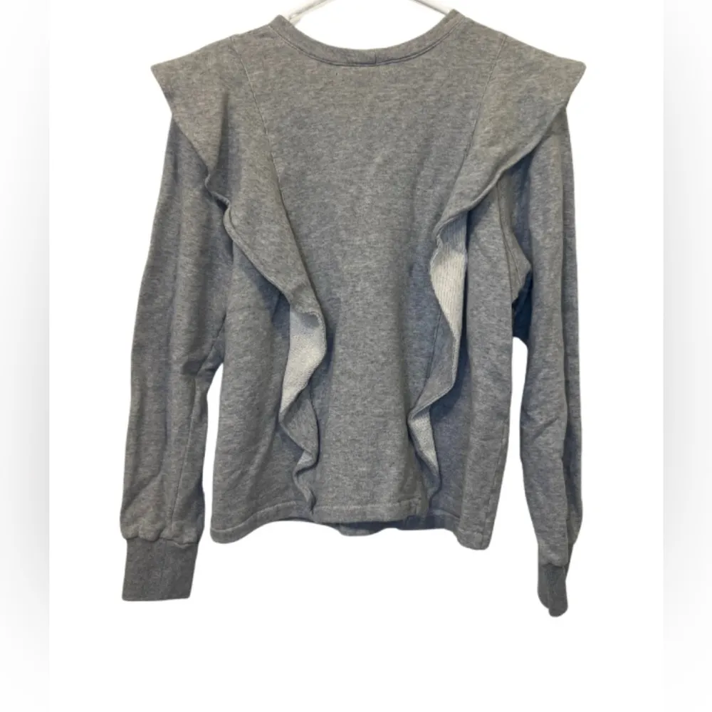 A.L.C. Keller Ruffle Crewneck Pullover Sweatshirt Size Small - Image 6