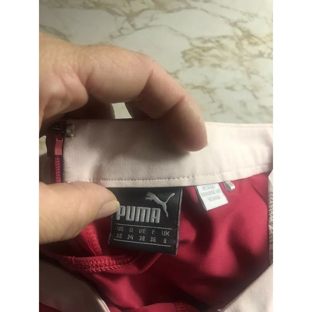 PUMA Skort Skirt Golf/Tennis/Pickleball Size XS Pockets Pink Back Zip Athletic - Image 9