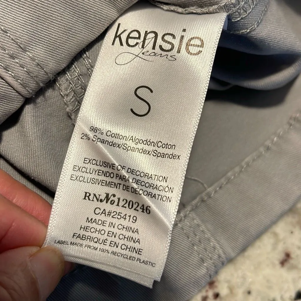 Kensie Jeans Womens Cargo Pockets Cotton Blend Military Jacket Gray‎ Small NWT Gray - Image 5