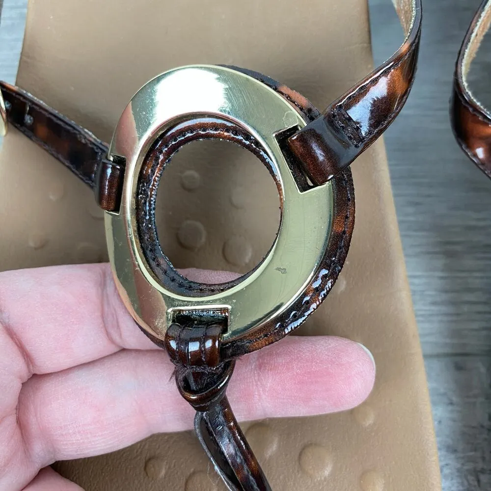 Vionic Brown Animal Print Karina Thong Sandal Sz.11 - Image 13