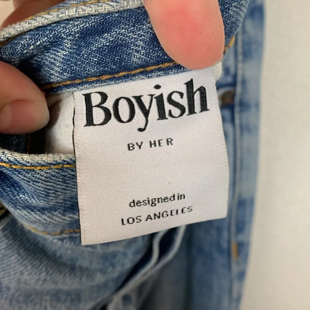 Boyish womens size 26 Tommy jeans in Gilda relaxed raw hem revolve denim distres Blue - Image 5