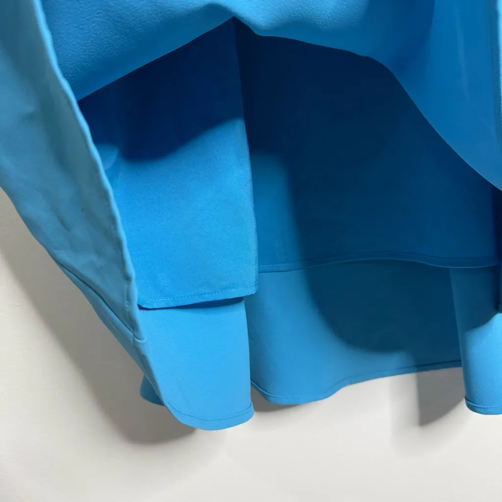 NWT Ann Taylor Square Neck Hi Low Flare Dress In Blue Style 608605 Size‎ 4 - Image 5